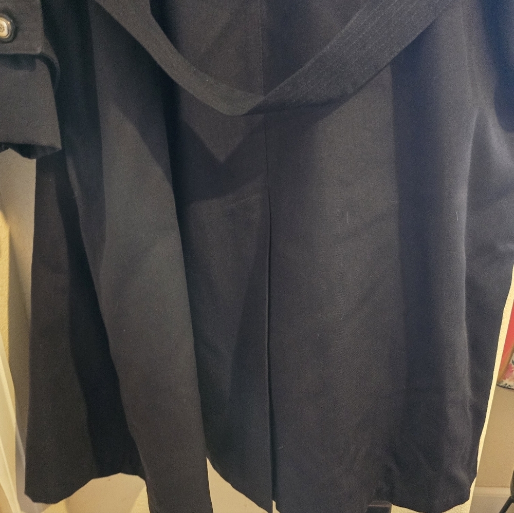 London Fog Navy Trench Coat Size 12 Petite - Picture 9 of 9